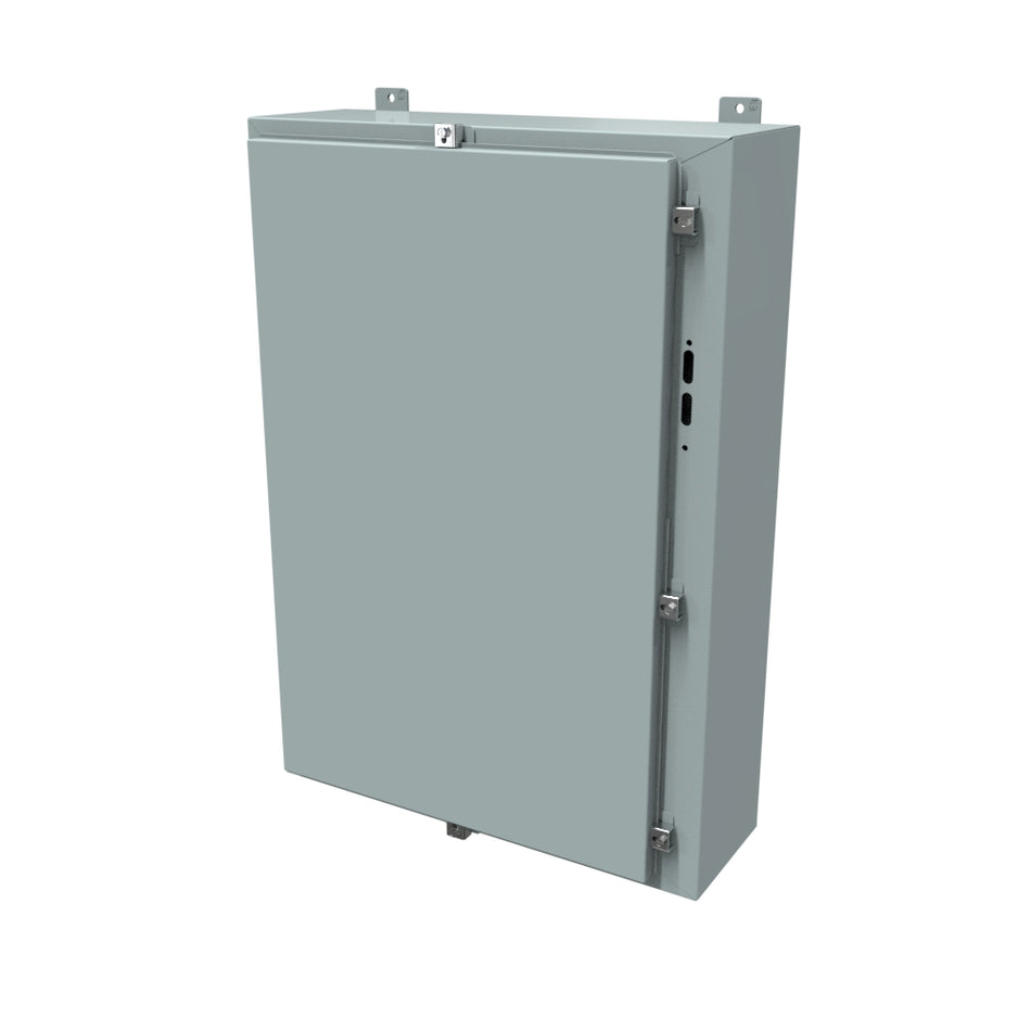 Hammond 1447SN4F8 N4 Disconnect Encl w/panel, 36 x 25.38 x 8, Steel/Gray