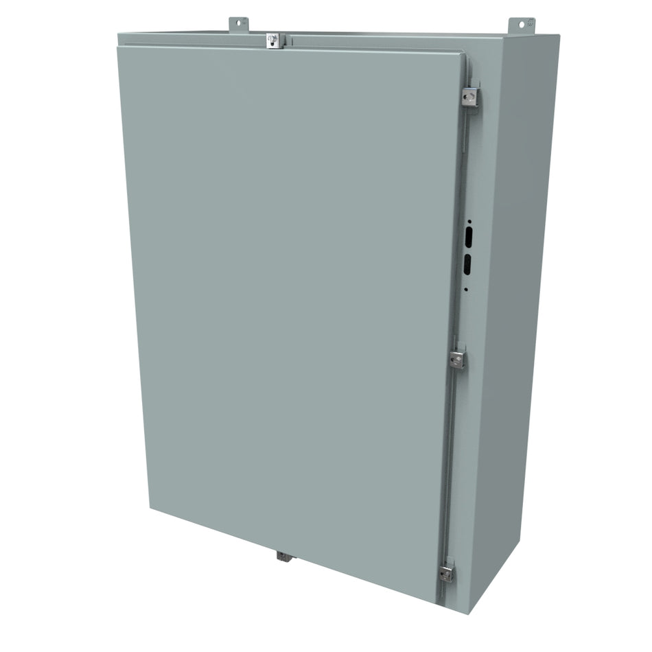 Hammond 1447SN4H12 N4 Disconnect Encl w/panel, 42 x 31.38 x 12, Steel/Gray