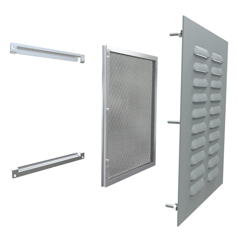 Hammond 1481L3R1110GY Type 3R Louver Kit 11x10, Steel/Gray