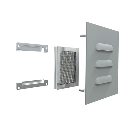 Hammond 1481L3R55GY Type 3R Louver Kit 5x5, Steel/Gray