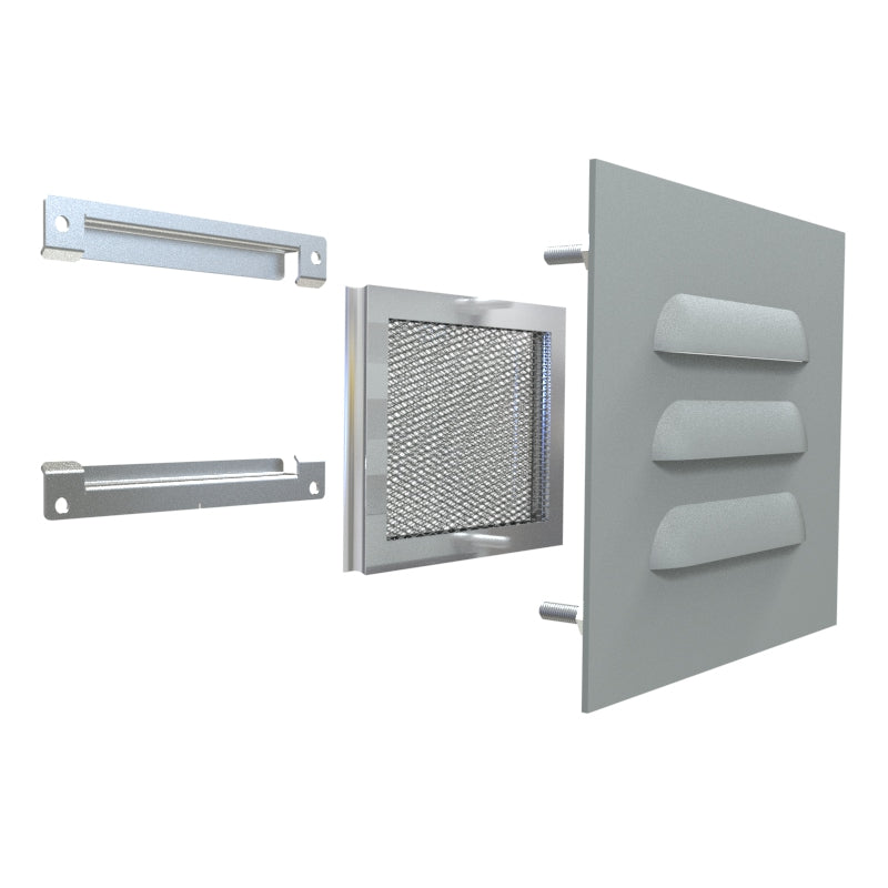 Hammond 1481L3R56GY Type 3R Louver Kit 5x6, Steel/Gray