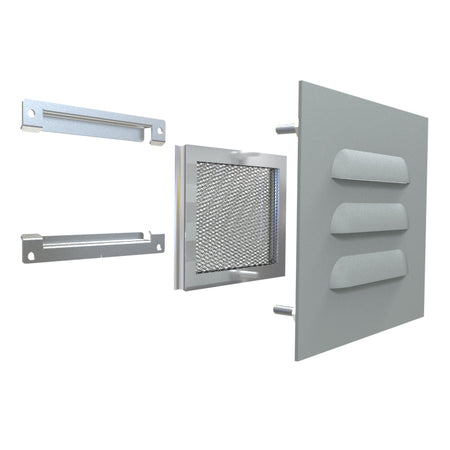 Hammond 1481L3R56GY Type 3R Louver Kit 5x6, Steel/Gray