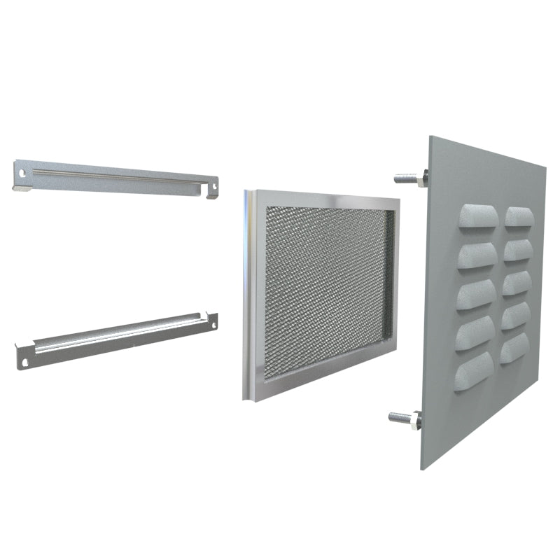 Hammond 1481L3R610GY Type 3R Louver Kit 6x10, Steel/Gray