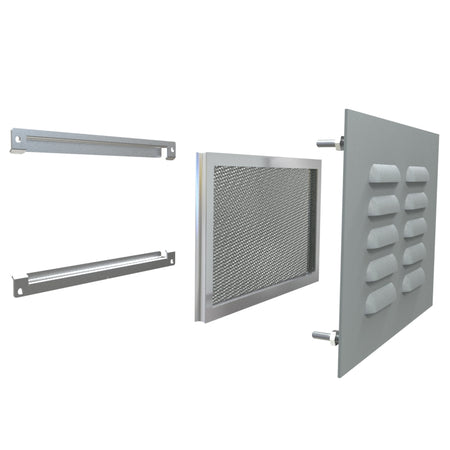 Hammond 1481L3R610GY Type 3R Louver Kit 6x10, Steel/Gray