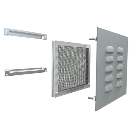 Hammond 1481L3R68GY Type 3R Louver Kit 6x8, Steel/Gray