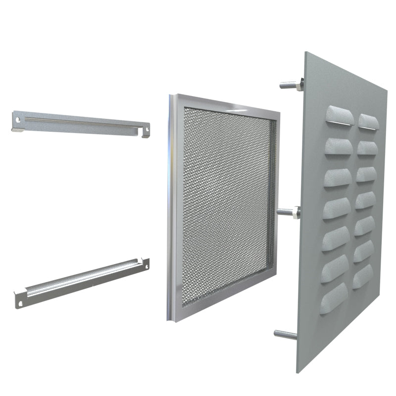 Hammond 1481L3R810GY Type 3R Louver Kit 8x10, Steel/Gray
