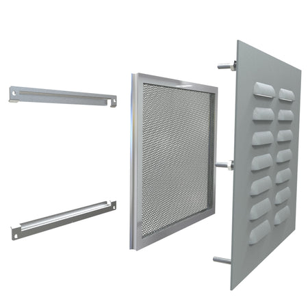 Hammond 1481L3R810GY Type 3R Louver Kit 8x10, Steel/Gray