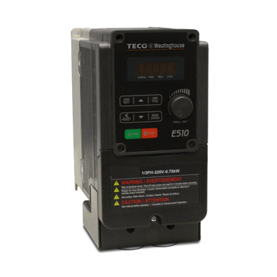 Teco Westinghouse E510-410-H3-U 10 HP E510 Variable Frequency Drive VFD