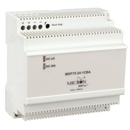 Micron MDP75-24-1CBA 100W DIN Rail Power Supply 24V DC 4.2A Low Profile