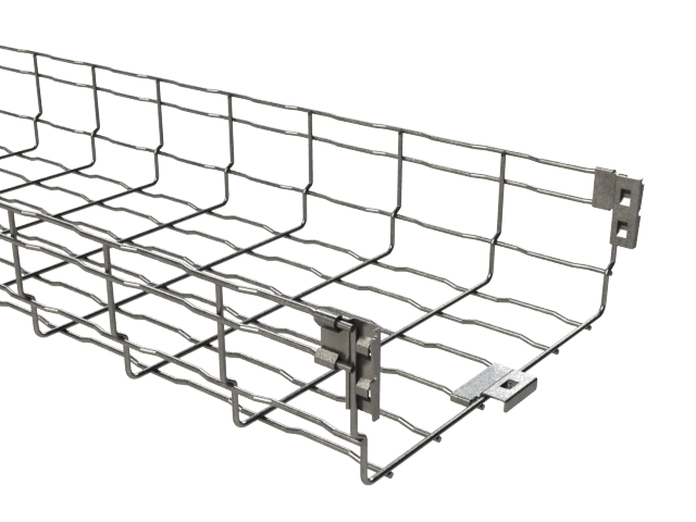 Basor BF2R Basorfil self-coupling wire mesh cable tray, 4 in deep